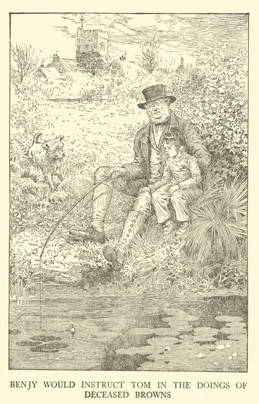 Illustration för Tom Browns skoldagar (gravyr) av Louis John Rhead