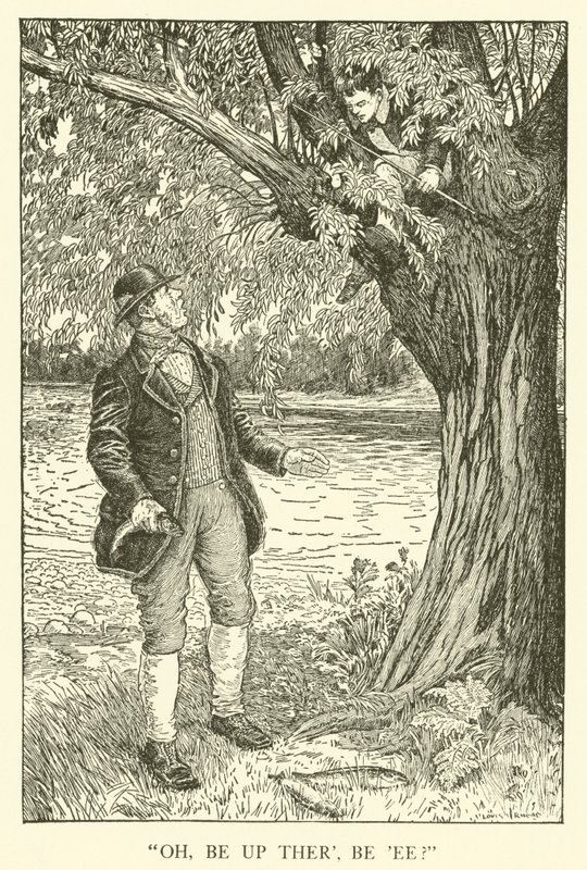Illustration för Tom Browns skoldagar (gravyr) av Louis John Rhead