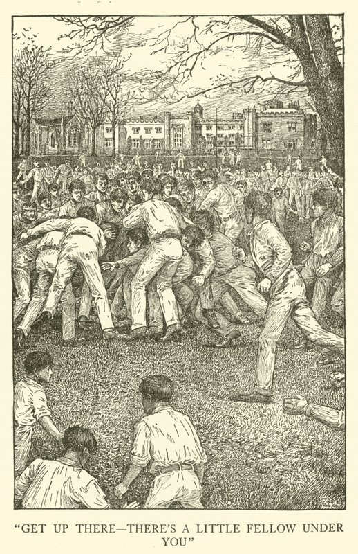 Illustration för Tom Browns skoldagar (gravyr) av Louis John Rhead