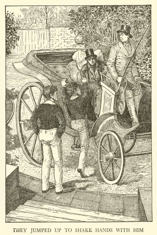 Illustration för Tom Browns skoldagar (gravyr) av Louis John Rhead