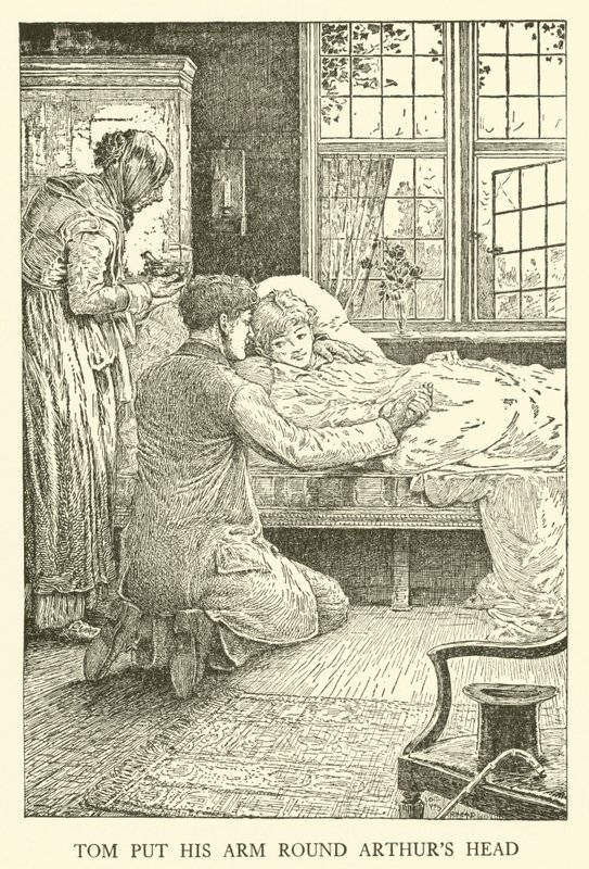 Illustration för Tom Browns skoldagar (gravyr) av Louis John Rhead