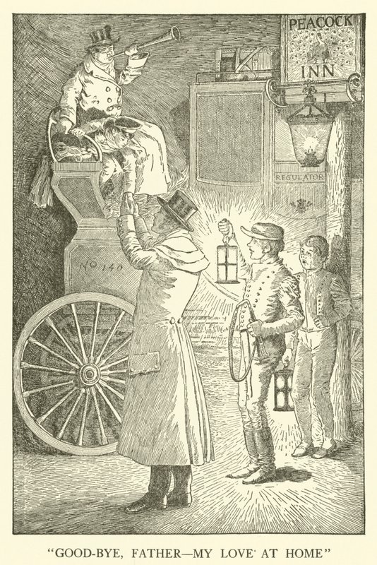 Illustration för Tom Browns skoldagar (gravyr) av Louis John Rhead
