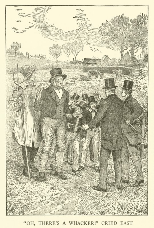 Illustration för Tom Browns skoldagar (gravyr) av Louis John Rhead