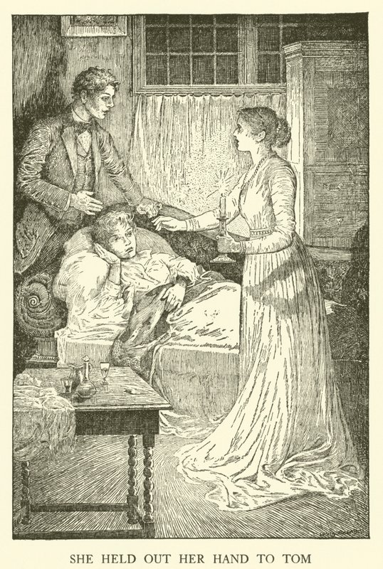 Illustration för Tom Browns skoldagar (gravyr) av Louis John Rhead