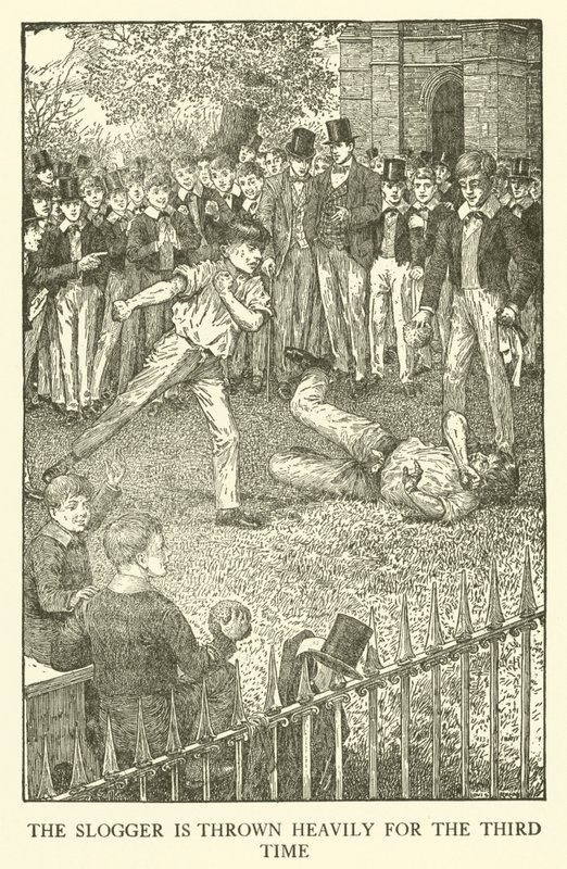 Illustration för Tom Browns skoldagar (gravyr) av Louis John Rhead