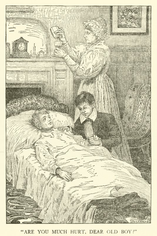 Illustration för Tom Browns skoldagar (gravyr) av Louis John Rhead