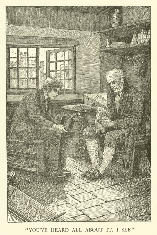 Illustration för Tom Browns skoldagar (gravyr) av Louis John Rhead