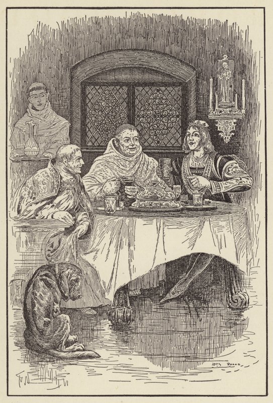 Före William ger en fest för kungen och biskopen av Louis John Rhead