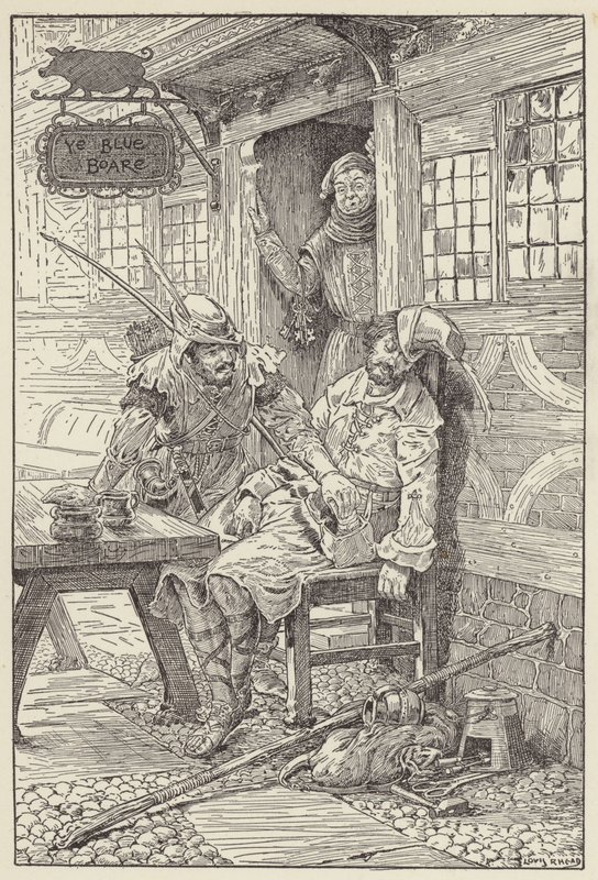 Med ett leende på läpparna sträckte han sig fram och drog fram beslutet av Louis John Rhead