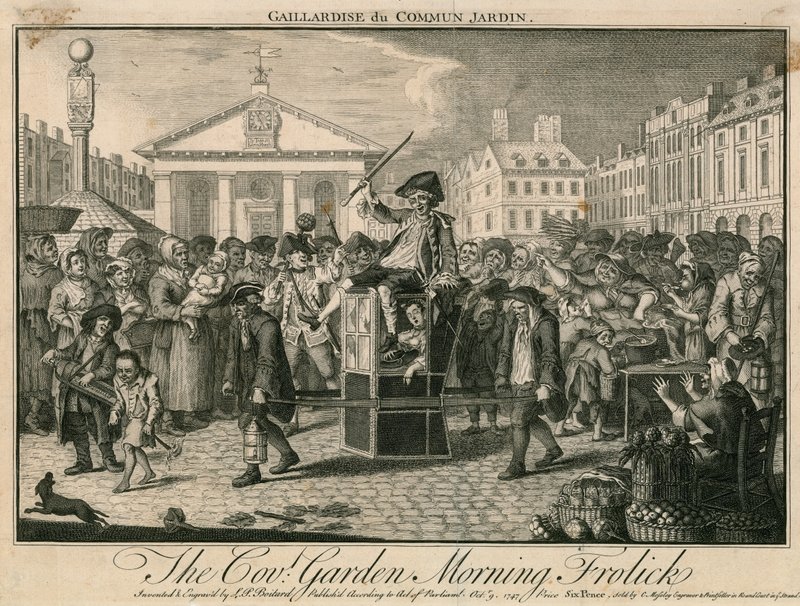 Covent Garden morgon lek av Louis Philippe Boitard