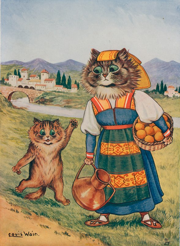 Snälla, jag vill ha en apelsin av Louis Wain