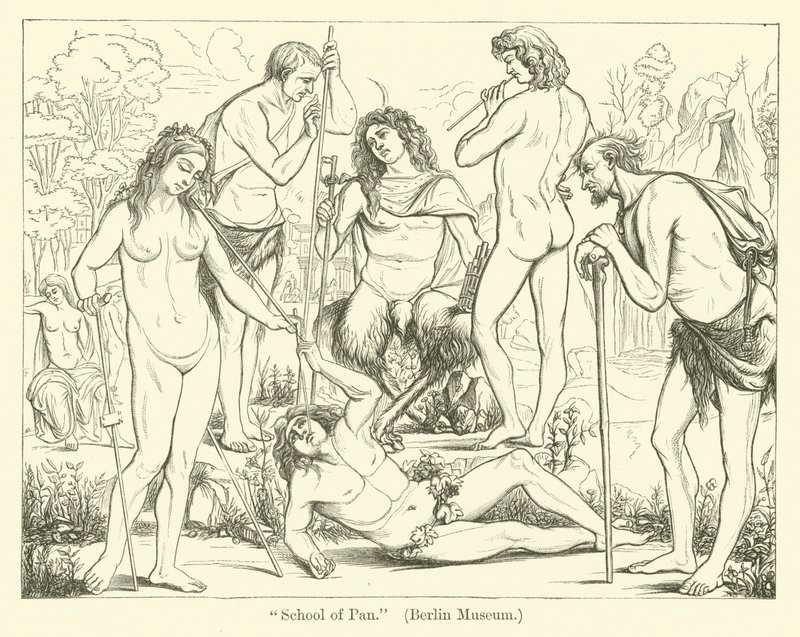 School of Pan (gravyr) av Luca Signorelli