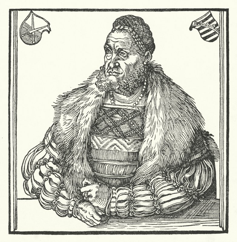 Fredrik III, kurfurste av Sachsen (gravyr) av Lucas the Elder (after) Cranach