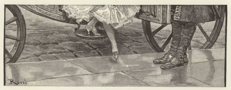 Illustration till The School for Scandal (chromolitho) av Lucius Rossi