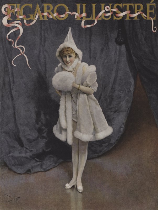 La Fille du Bonhomme Noel (Jultomtens dotter). Omslag till Le Figaro Illustre, december 1894 av Lucius Rossi