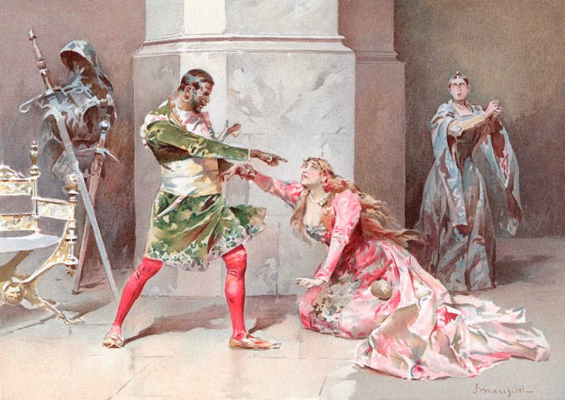 Illustration till Shakespeares Othello (kromolit) av Ludovico Marchetti