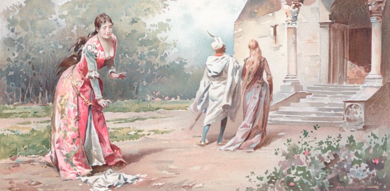 Illustration till Shakespeares Othello (kromolit) av Ludovico Marchetti