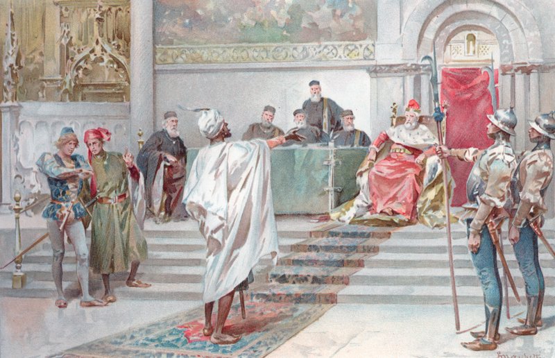 Illustration till Shakespeares Othello (kromolit) av Ludovico Marchetti