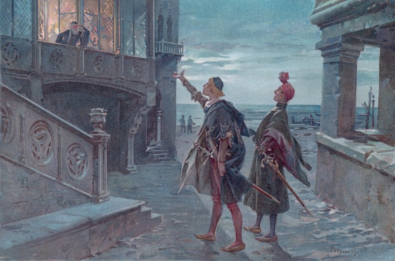 Illustration till Shakespeares Othello (kromolit) av Ludovico Marchetti