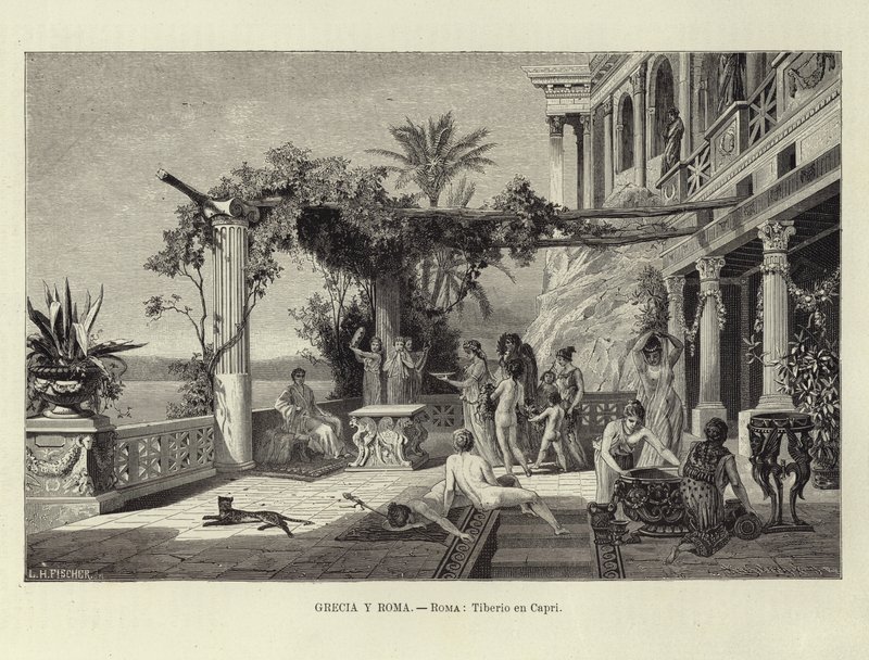 Grekland och Rom - Rom: Tiberius på Capri av Ludwig Hans Fischer