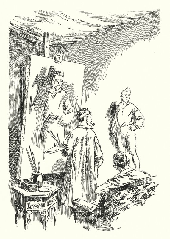 Illustration till The Picture of Dorian Gray av Oscar Wilde (litho) av Lui Trugo