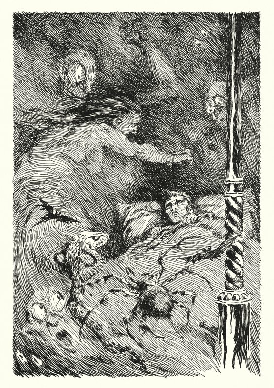 Illustration till The Picture of Dorian Gray av Oscar Wilde (litho) av Lui Trugo