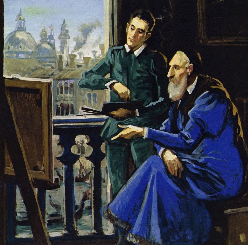 Dominico Theotocopuli, var mer känd för världen som El Greco (Greken) (färglitografi) av Luis Arcas Brauner