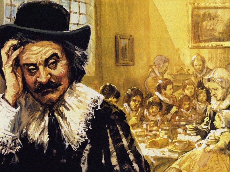 Hals kämpade för att kunna försörja sina barn när han fick det svårt (färglitografi) av Luis Arcas Brauner