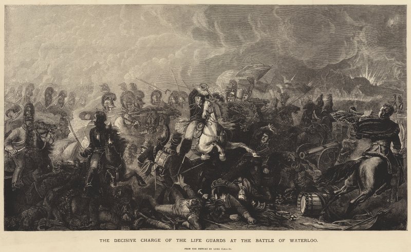 Livgardets avgörande laddning vid slaget vid Waterloo av Luke Clennell