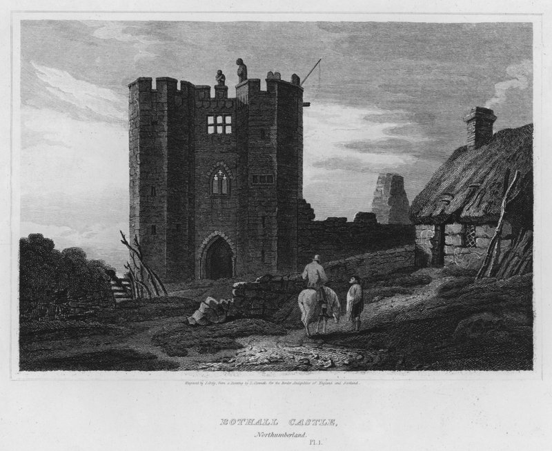 Bothall Castle, Northumberland (gravyr) av Luke (after) Clennell