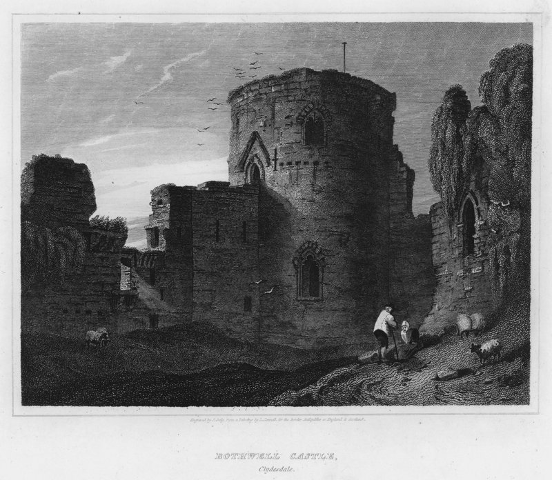 Bothwell Castle, Clydesdale (gravyr) av Luke (after) Clennell