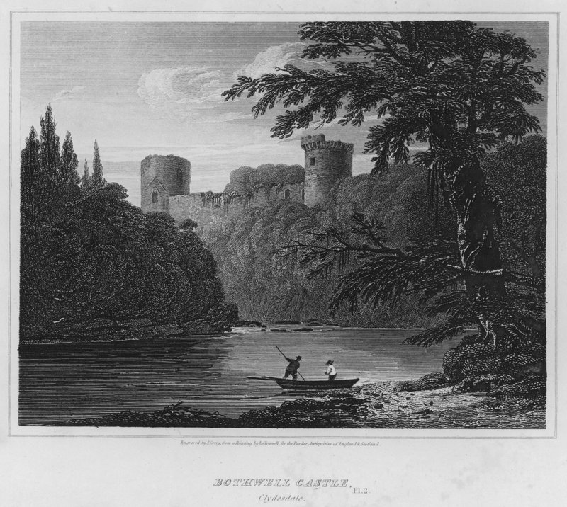 Bothwell Castle, Clydesdale (gravyr) av Luke (after) Clennell