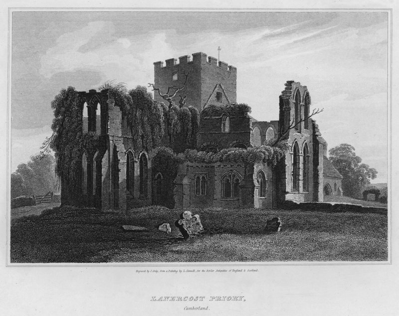 Lanercost Priory, Cumberland (gravyr) av Luke (after) Clennell