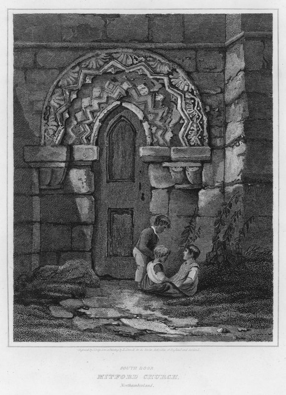 South Door, Mitford Church, Northumberland (gravyr) av Luke (after) Clennell
