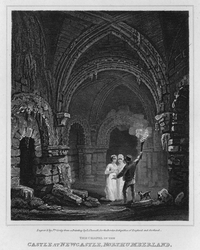 Kapellet i slottet i Newcastle, Northumberland (gravyr) av Luke (after) Clennell