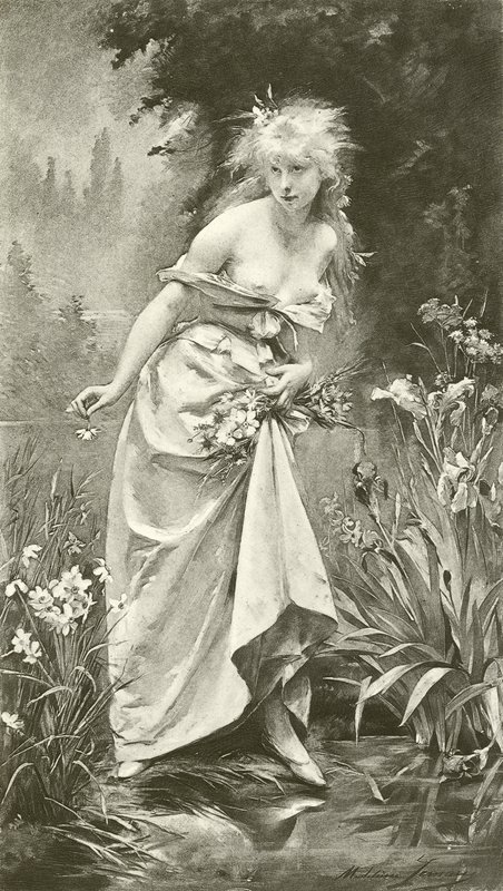 Ophelia (gravyr) av Madeleine Lemaire