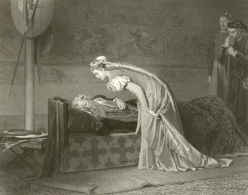Lear och Cordelia av Marcus Stone