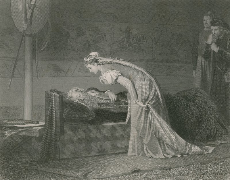 Lear och Cordelia, kung Lear av Marcus Stone