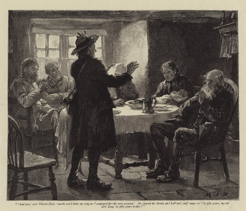 Illustration till John and Joan, A Coorious Story, av S Baring-Gould av Margaret Isabel Dicksee