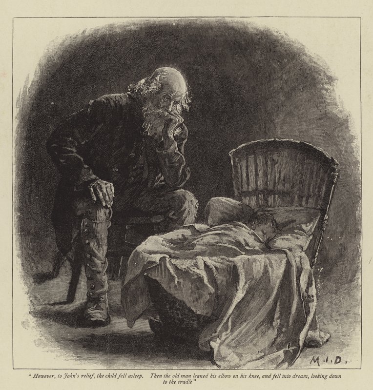 Illustration för John och Joan, A Coorious Story, av S Baring-Gould av Margaret Isabel Dicksee