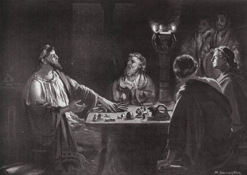 Införande av mått och vikt i Grekland (litografi) av Margaret (after) Dovaston