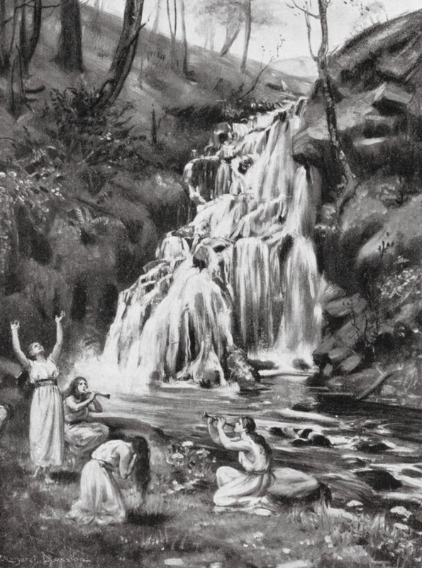 Feniciska jungfrur sörjer förlusten av Adonis (litografi) av Margaret (after) Dovaston
