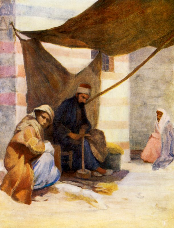 En skomakare, Damaskus (färglitografi) av Margaret Thomas