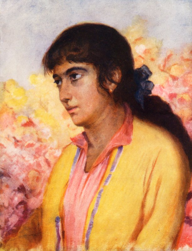 En armenisk flicka (färglitografi) av Margaret Thomas