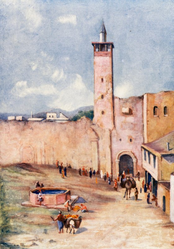 Bab Sherki, Damaskus (färglitografi) av Margaret Thomas
