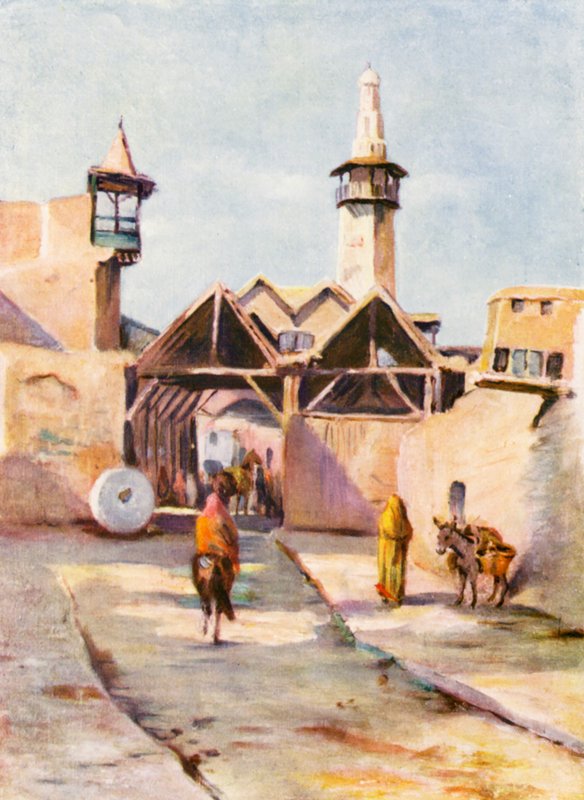 Bab Tuma, Damaskus (färglitografi) av Margaret Thomas