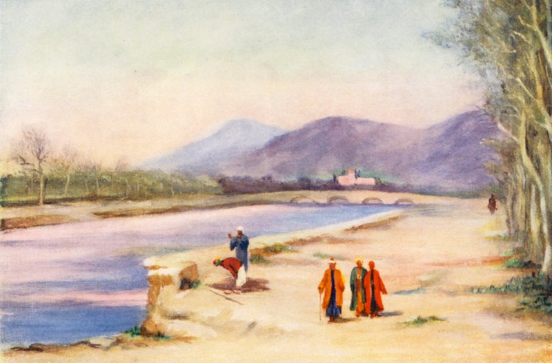 Hermonberget från Damaskus (färglitografi) av Margaret Thomas
