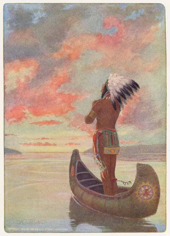 Illustration till Hiawatha av Longfellow (färglitografi) av Maria Louise Kirk