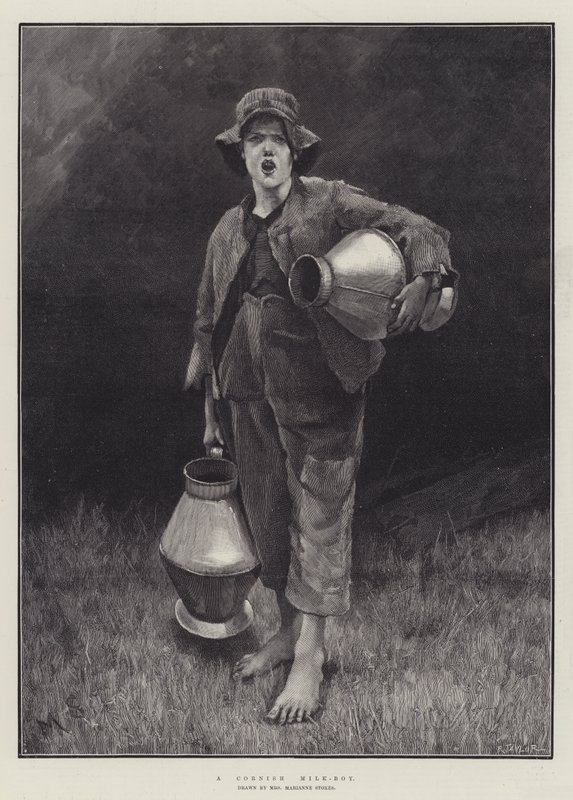 En Cornish Milk-Boy av Marianne Stokes