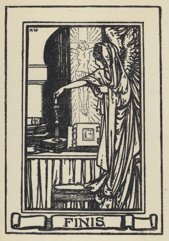 Illustration till The Dream Of Gerontius av kardinal Newman (litho) av Marie Preaud Webb